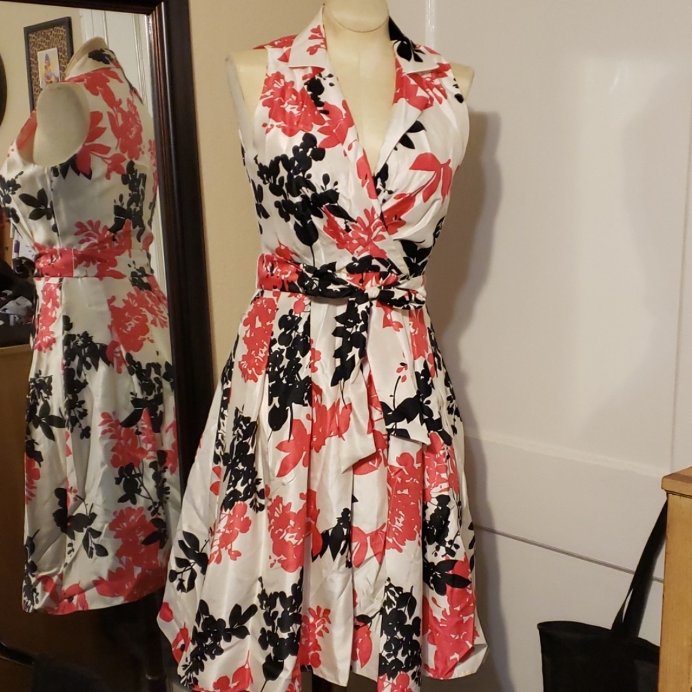 Jessica Howard Floral Swing Dress - Size 8